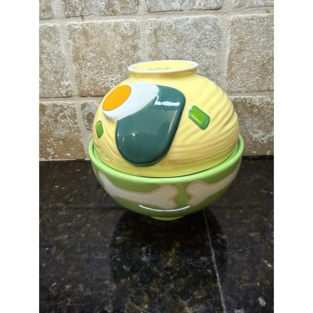 2024 Disney Parks Pluto Munchlings Ramen Bowl‎ Set Stoneware Bones Dog